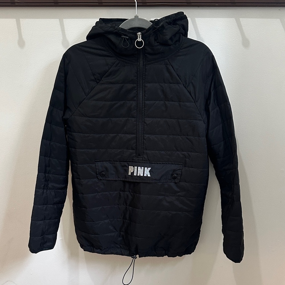 PINK Light Weight Half Zip Puffer